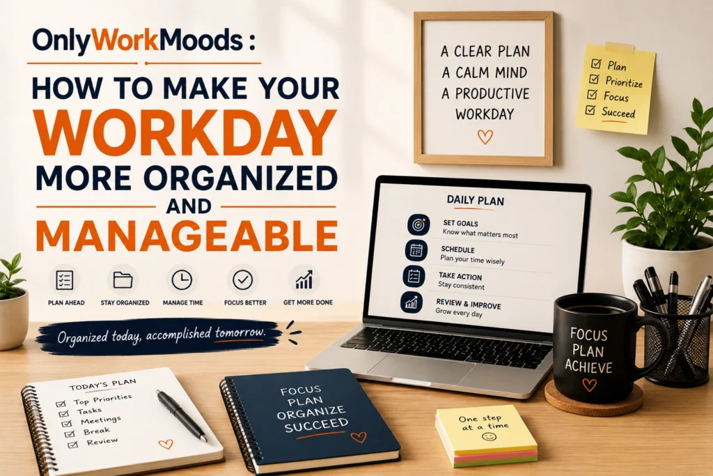 OnlyWorkMoods How to Make Your Workday More Organized and Manageable