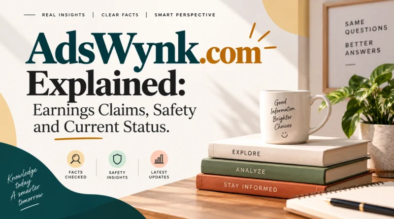 AdsWynk.com Explained Earnings Claims, Safety and Current Status.
