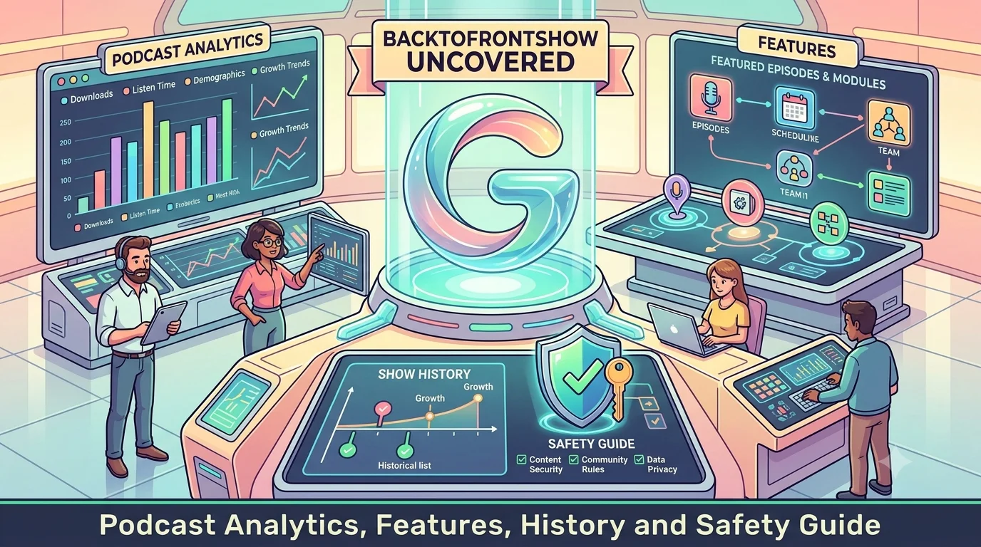 BacktoFrontShow Uncovered: Podcast Analytics, Features, History and Safety Guide.