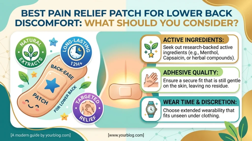 Best Pain Relief Patch for Lower Back Discomfort What Should You Consider