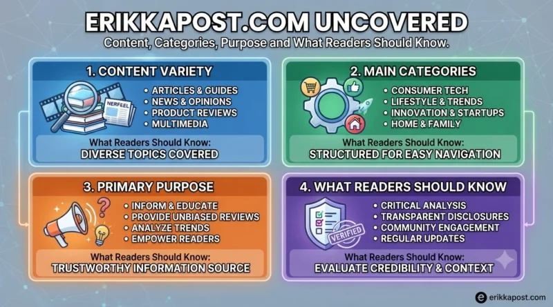 Erikkapost.com Uncovered Content, Categories, Purpose and What Readers Should Know.