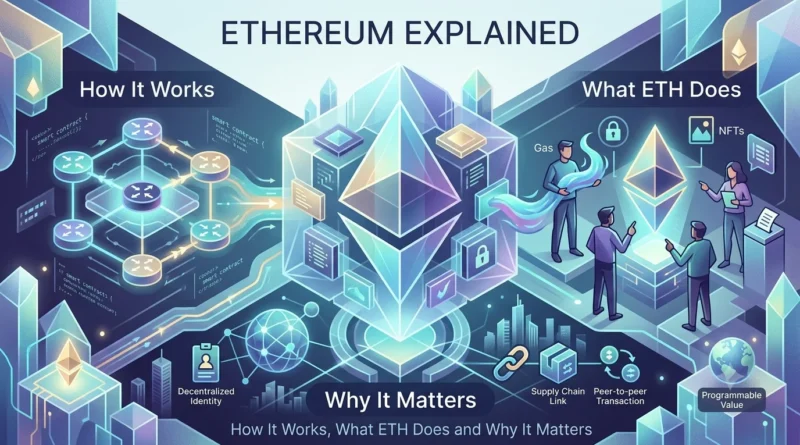 Ethereum Explained How It Works, What ETH Does and Why It Matters.